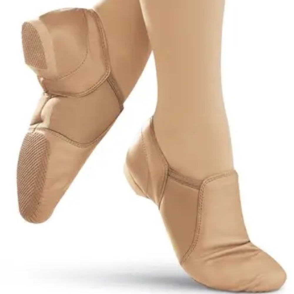 balera Beige Split-Sole Jazz Dance Shoes
